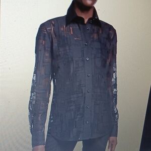 NEW! LAFAYETTE 148..JAMES ITALIAN LINEAR LACE BLOUSE..SMALL